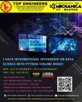 7 Days International Internship on Data Science with Python (Online Mode) 2023 International Internship Poster